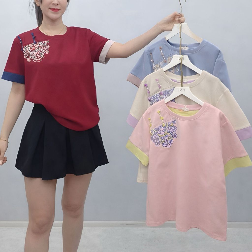 Blouse Import Wanita Atasan Wanita Blouse Ootd Koas Sanghai Terbaru Pakaian Import Ootd Fashion Koas