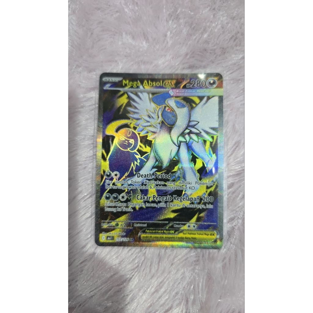Kartu Pokemon Mega Absol ex - SR Kobaran Biru