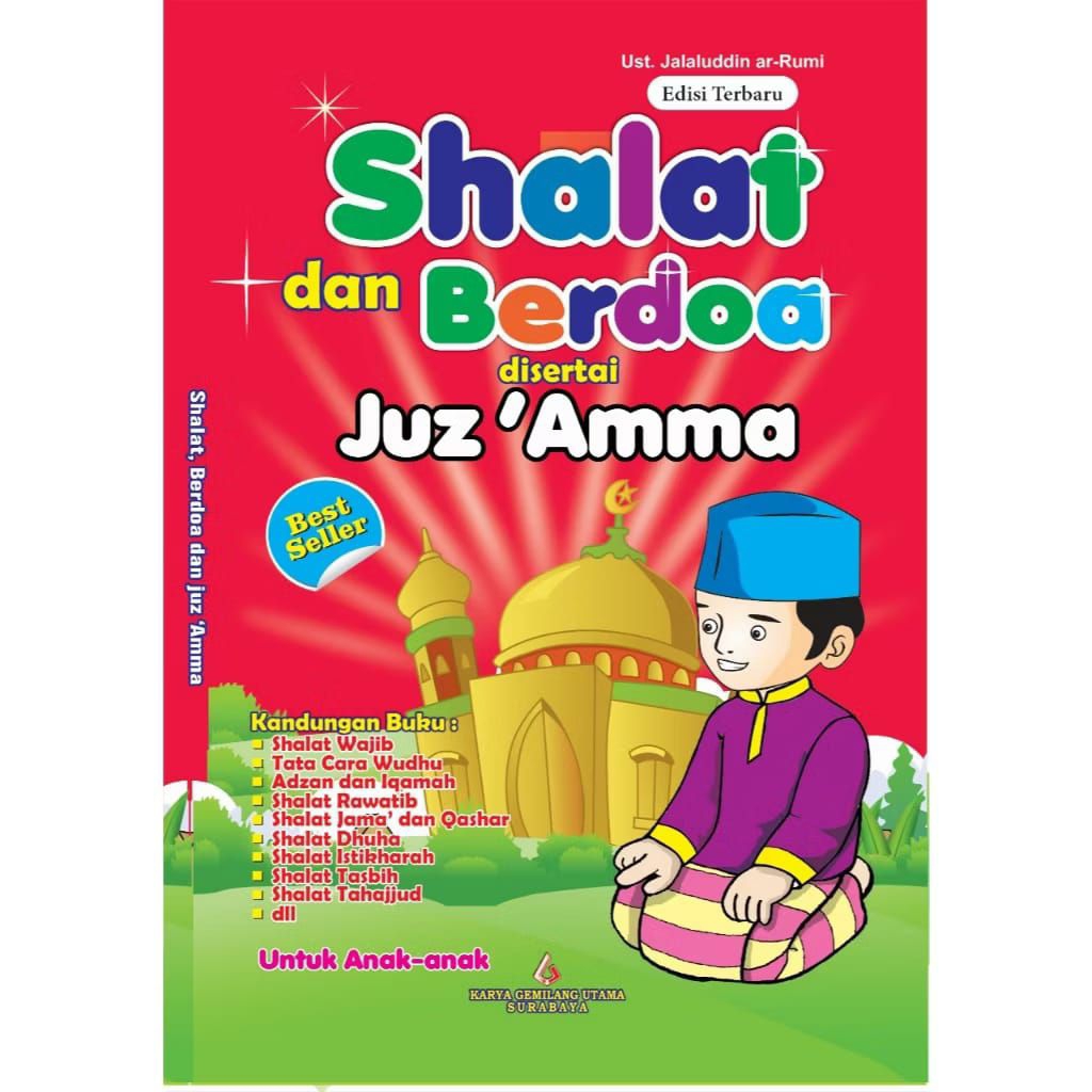 Buku tuntunan anak SHOLAT dan BERDOA Disertai JUZ AMMA, warna merah - FULL COLOUR dan Bergambar 128 