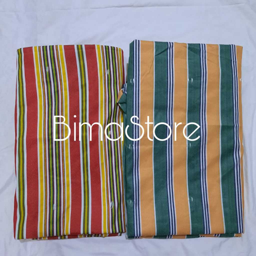 urung kasur salur ukuran jumbo 160x200 - urung kasur kapuk / kulit kasur motif salur bahan 100% katu