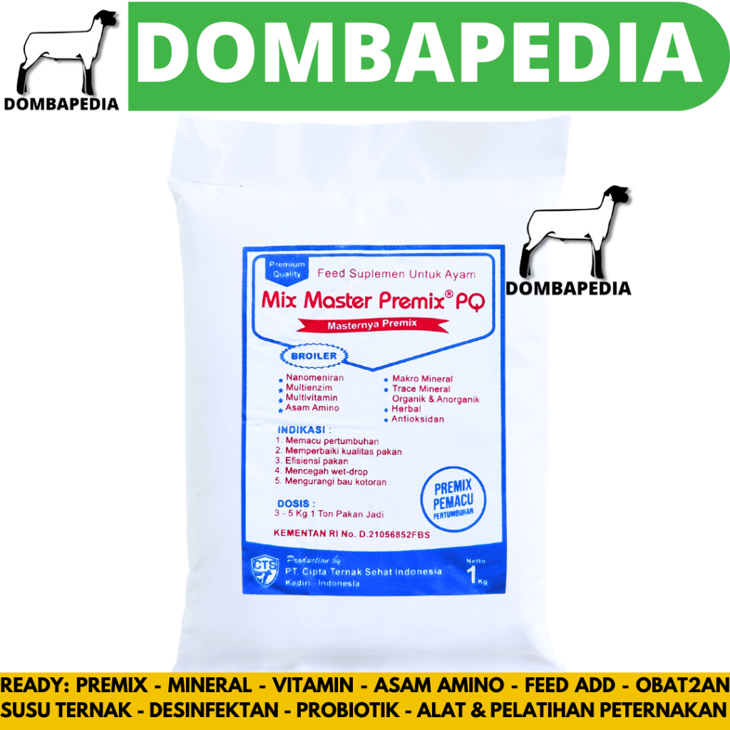 MIX MASTER PREMIX AYAM BROILER 1 KG - Premix Ayam Pedaging Broiler Pemacu Pertumbuhan Like Masamix B