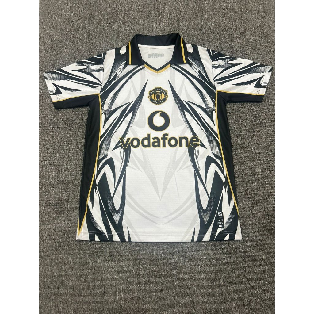 Jersey MU Putih Vodafone 7.0 by rsport indonesia full printing - Baju mu putih hitam vodafone fantas
