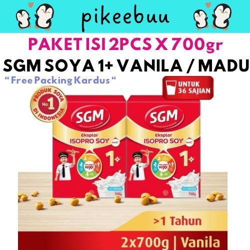 SGM Soya 1+ PAKET ISI 2pcs / SGM Soya 1 Plus / SGM Soya 1+ / SGM Isopro Soy Vanila - Madu 700gr