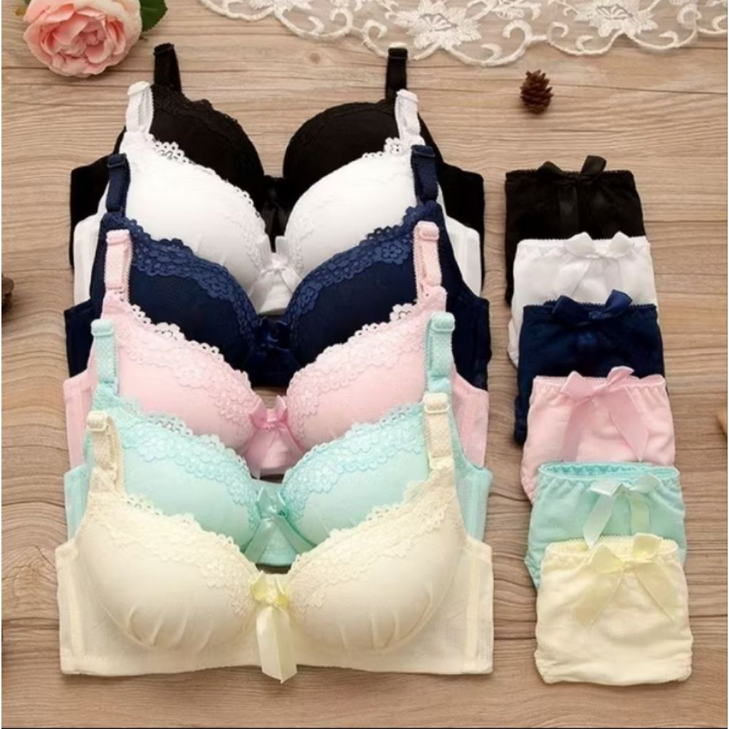[SDW] pekanbaru/Bra Set Renda Cantik ( Bra + Celana Dalam / BH + CD ) 1 Set Pakaian Dalam Wanita