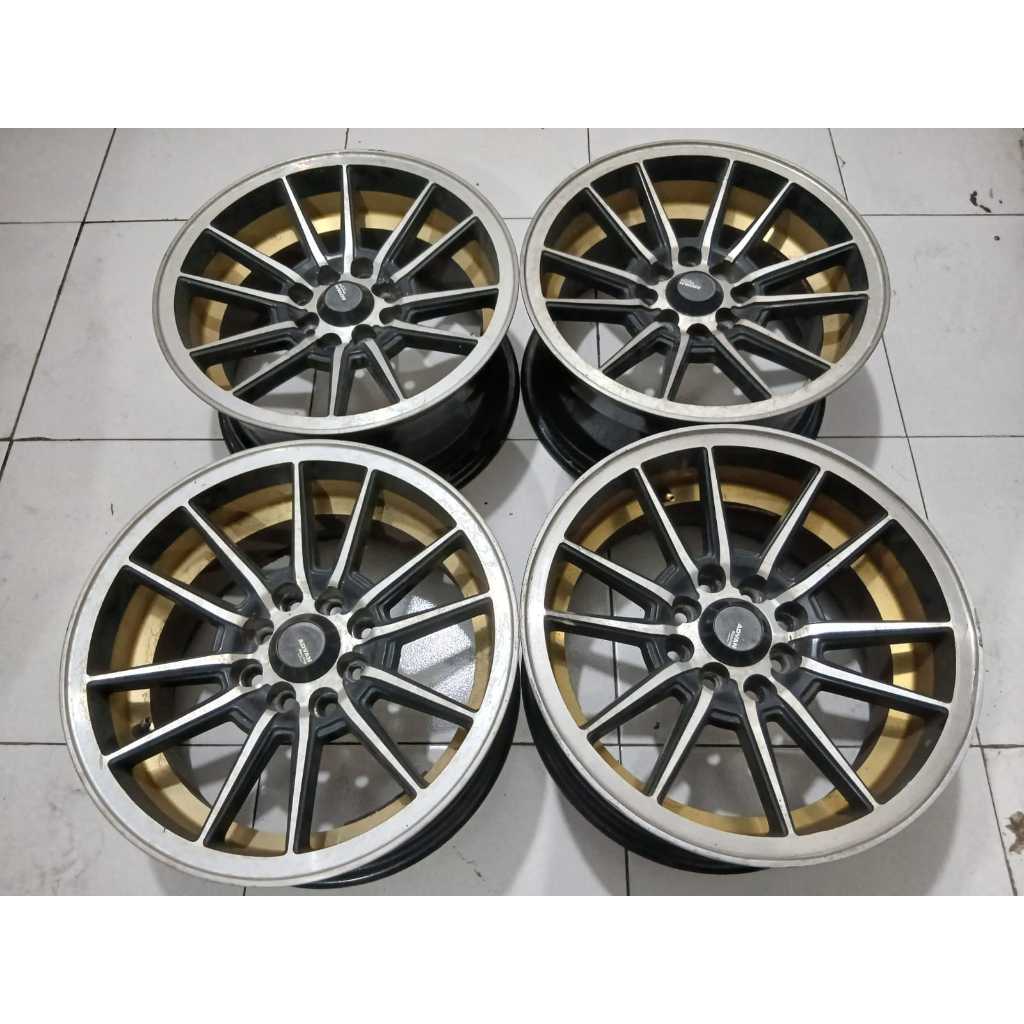 Velg Mobil Bekas Ring 15 Lebar 7 Type ADVAN H8x100-114 Murah R15 Pcd 4x100/4x114 SEMARANG