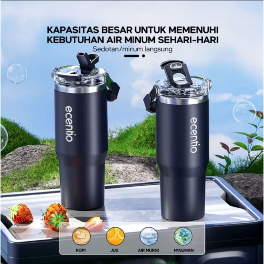 ECENTIO Botol Tumbler 900 ml Navy