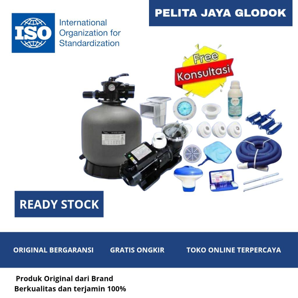 Pompa Kolam Renang Lengkap Paket Filter Vacum Pompa Kolam Renang