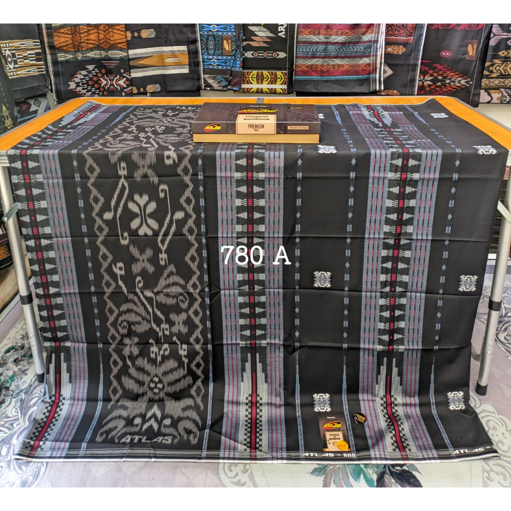 Sarung ATLAS PREMIUM 780 Gold Motif BHS Songket