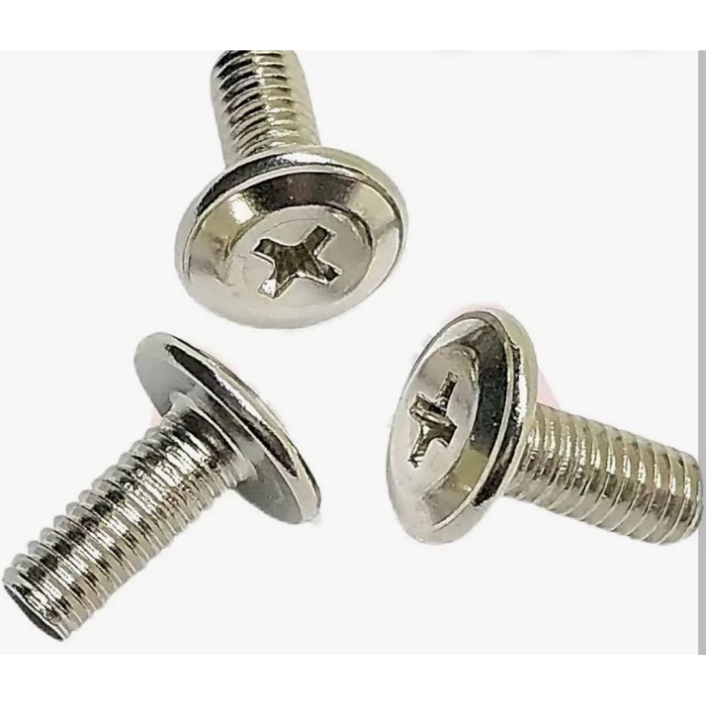 baut kaca helem rachet m.6×14 nekel kepala obeng