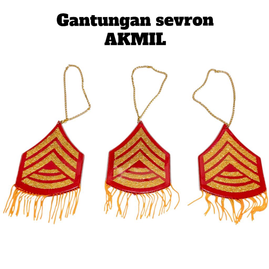 gantungan kaca mobil sevron AKMIL, gantungan mobil sevron akmil, pajangan mobil sevton akmil