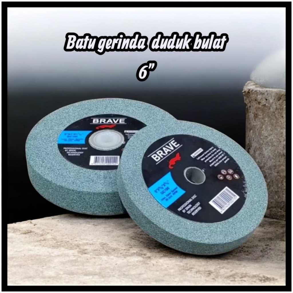 BRIVE Batu Gerinda Duduk 6 inch Batu Gerinda Asah Poles GC 100/BATU ASAH/BATU POLES/GERINDA DUDUK