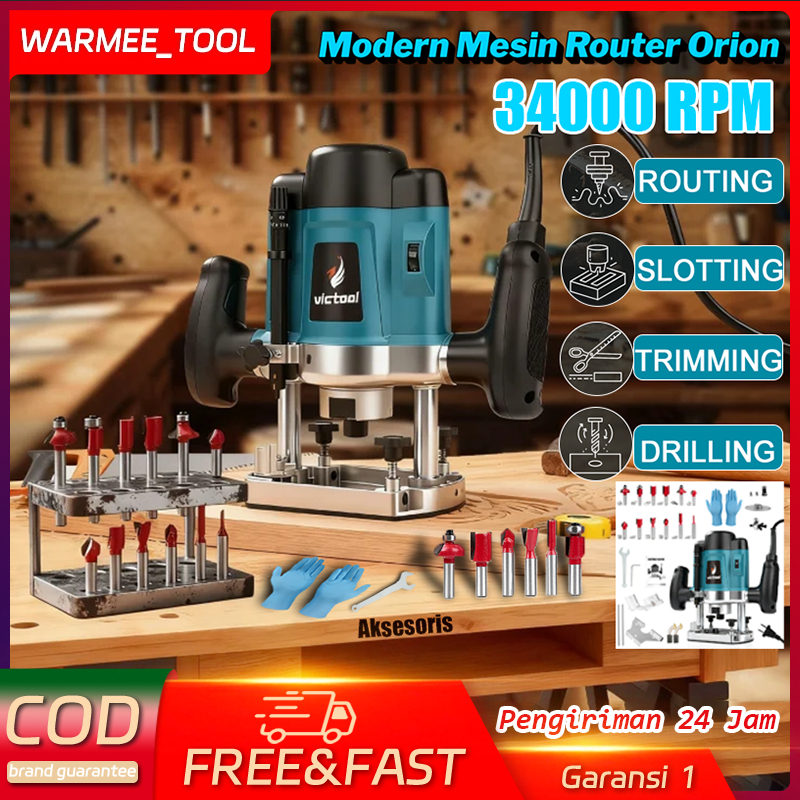 WARMEE Mesin Router Orion Modern Mesin Router Profil Kayu Besar Wood Trimmer Skok Bobok Kayu Ukir