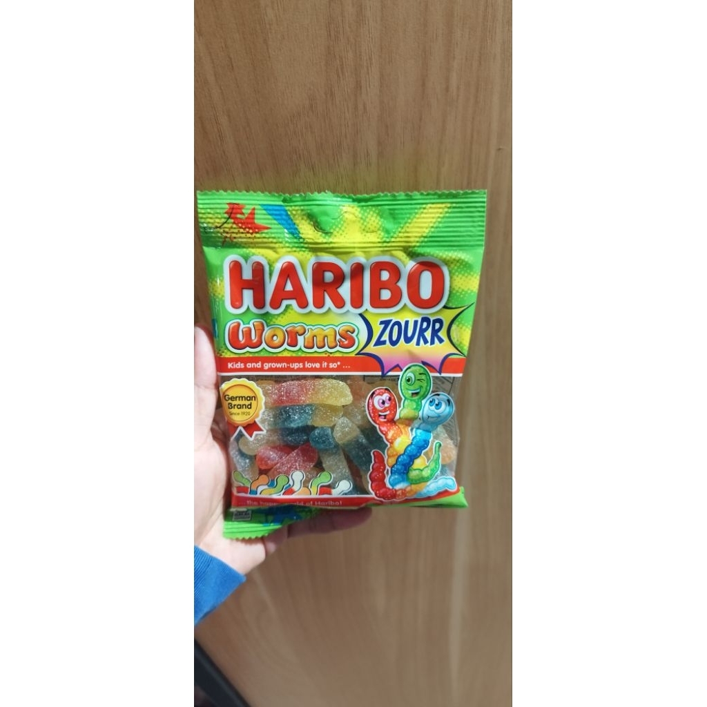 Permen Jelly Haribo Worms Zour