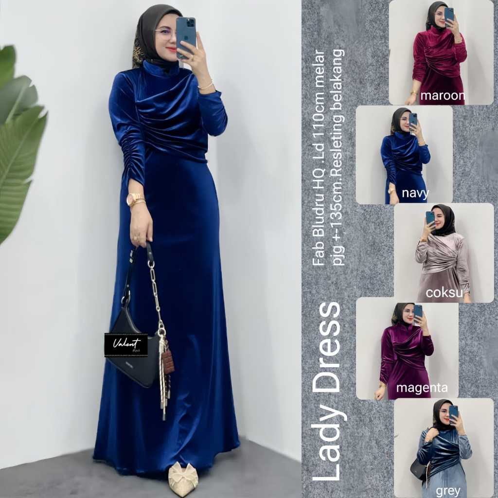 Gamis Lebaran Wanita Terbaru 2026 Baju Pengajian Ibu Pernikahan Set Gamiss Hijab Dres Brokat Muslima