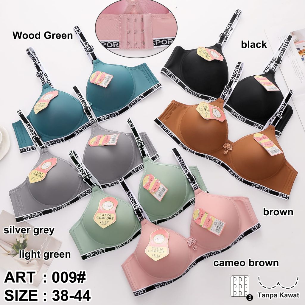 BRA TELI KAIT TIGA UKURAN 38 40 42 44/BH TELI TALI SPORTS CUP BESAR