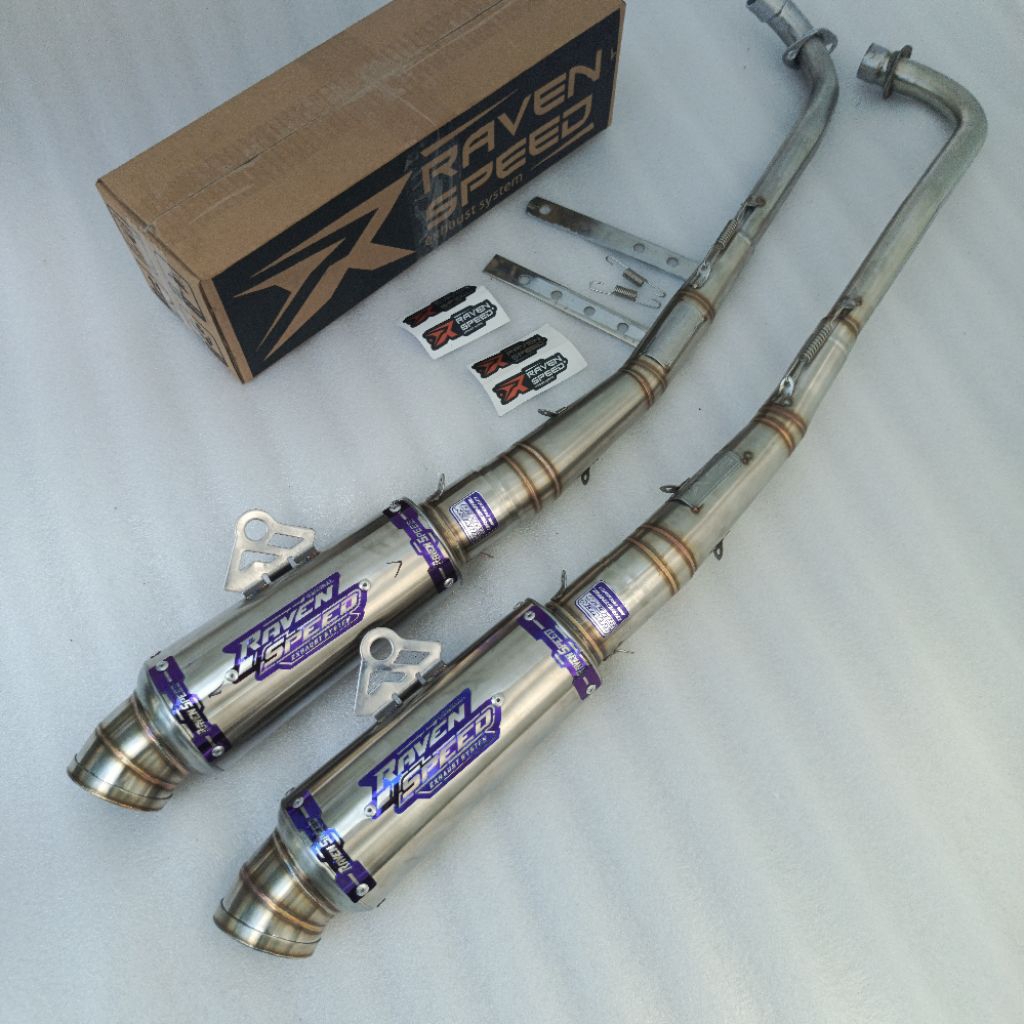Exhaust Raven Speed Knalpot Bulat Jenong Kompetisi Supra 125 Revo X Vega R Jupiter Kharisma Smash