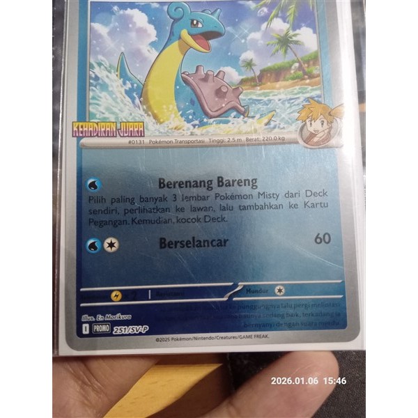 KARTU MAINAN ANAK PROMO KEHADIRAN JUARA INDOMARET LAPRAS MISTY