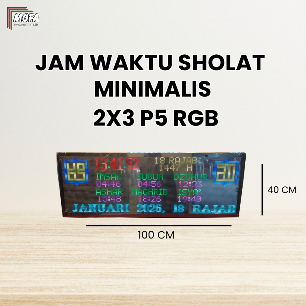 JAM DIGITAL MASJID MUSHOLLA JADWAL SHOLAT 5 WAKTU