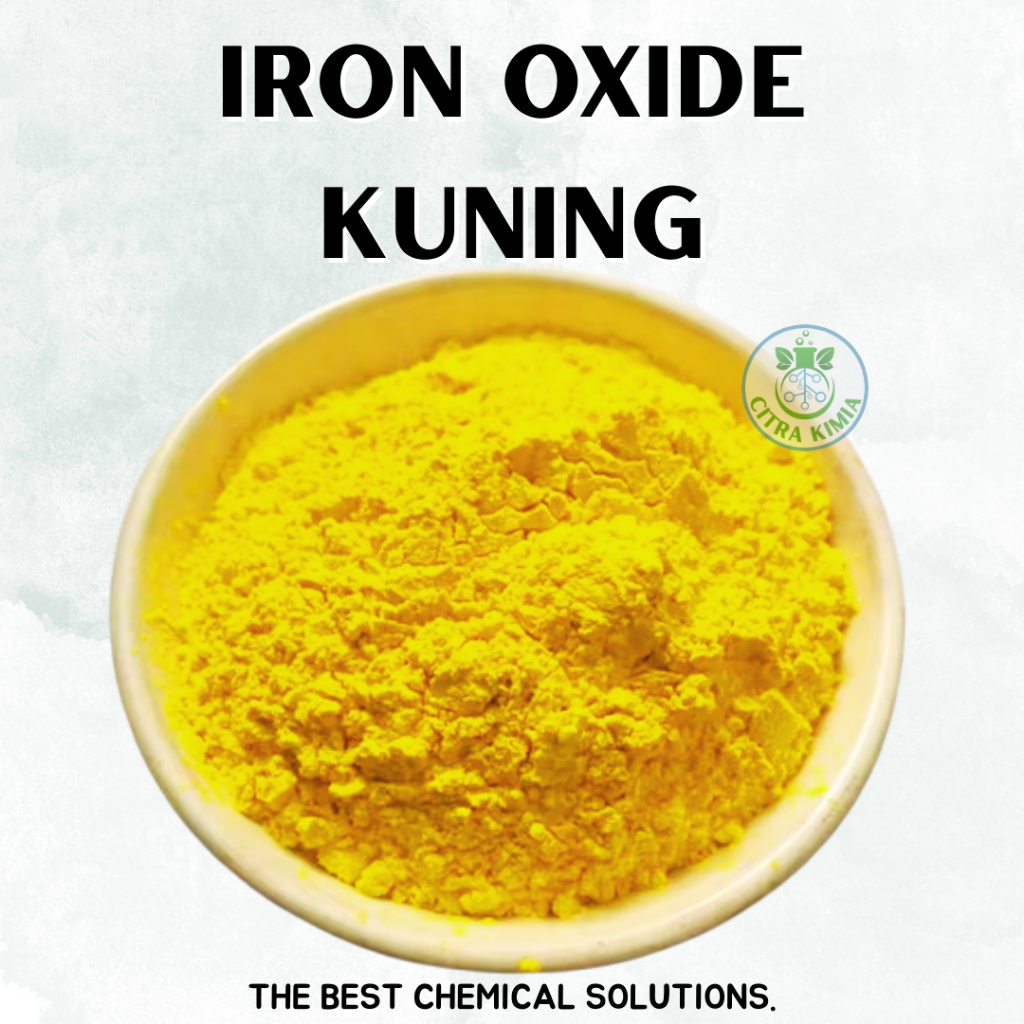Iron Oxide Kuning Cerah 1kg - Bright Yellow Iron Oxide - Bubuk Pigmen Pewarna Cat, Genteng, Paving B