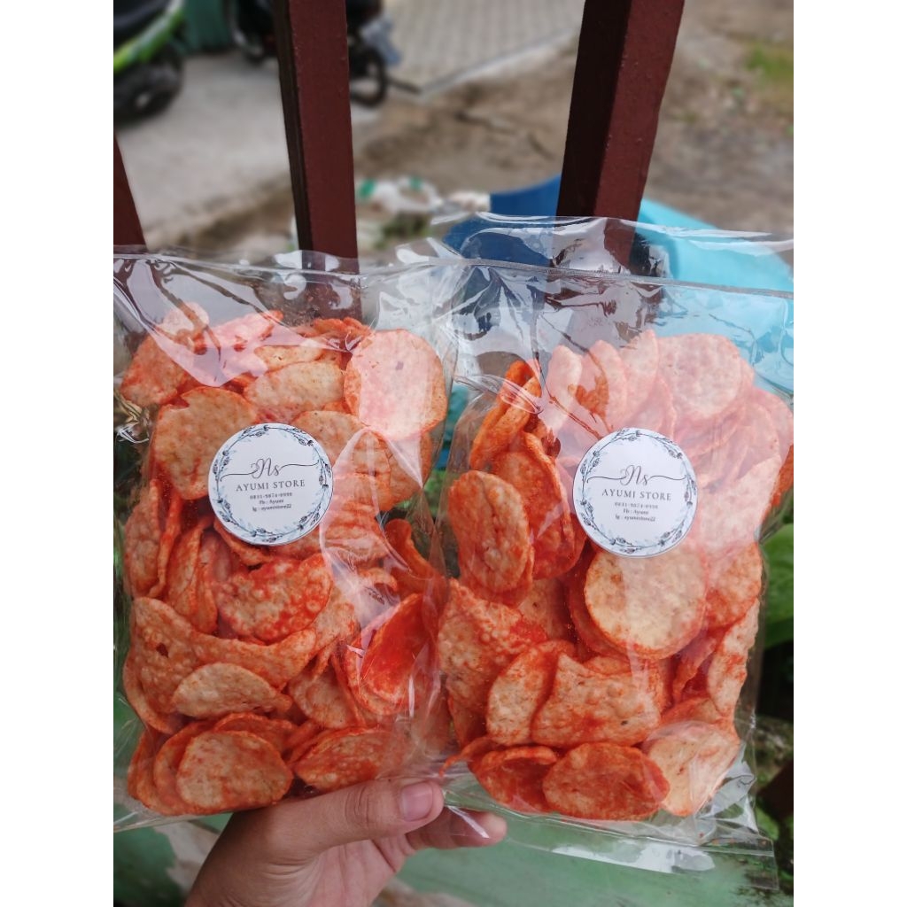 Ayumi - Emping singkong pedas balado 100gram