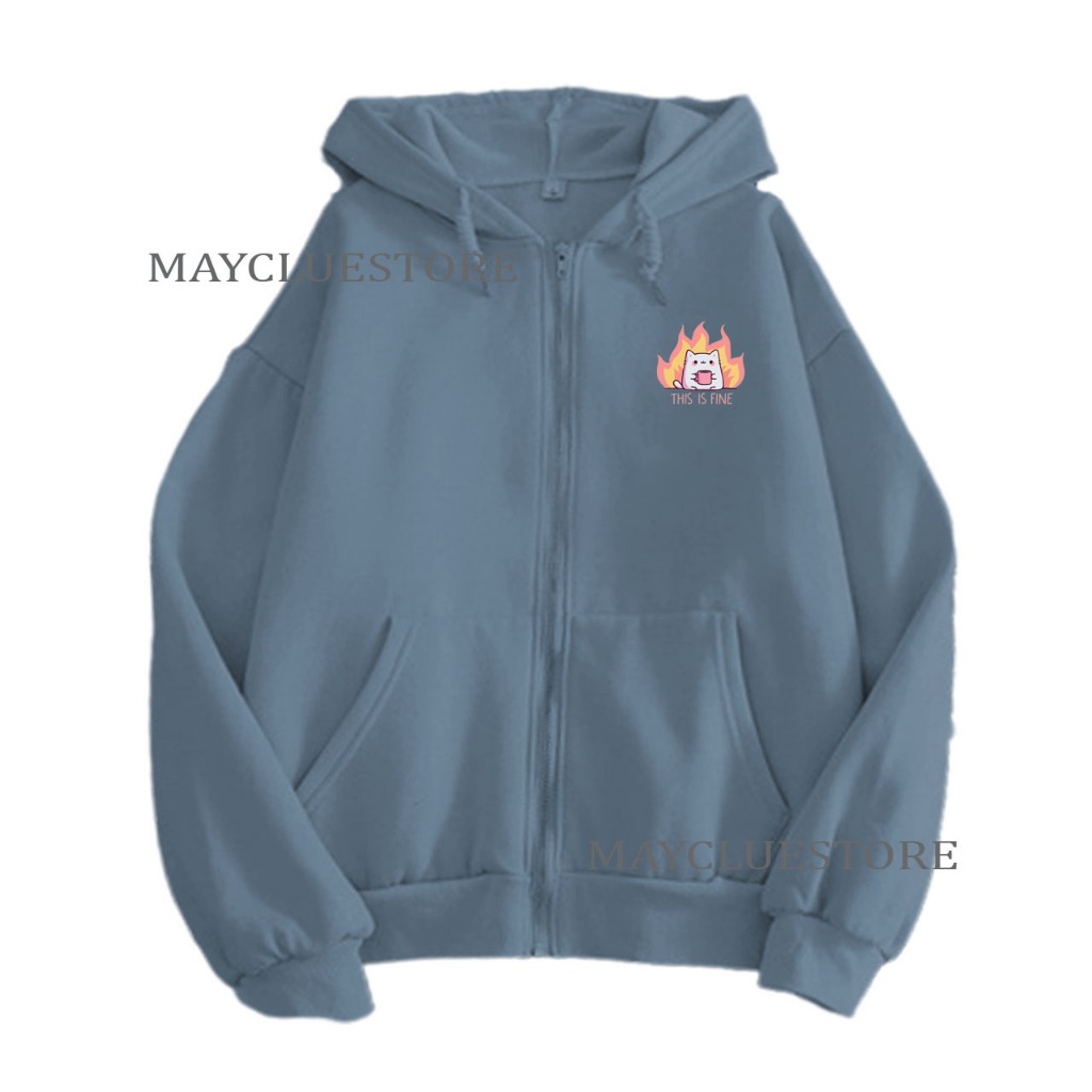 Zipper wanita oversize this is fine jacket wanita jumbo size s m l xl xxl 2xl 3xl 4xl jaket bigsize 