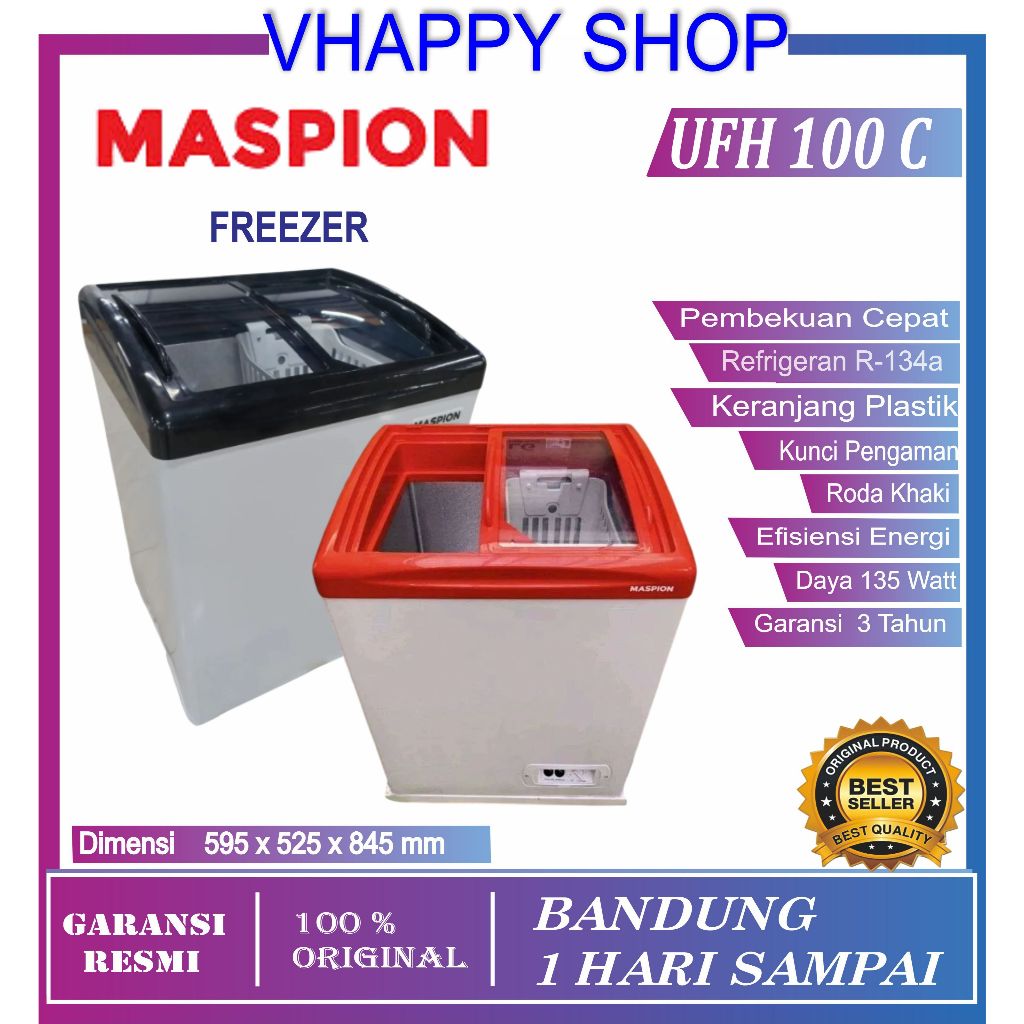 Maspion Freezer 100 Liter UFH-100 C Garansi Resmi