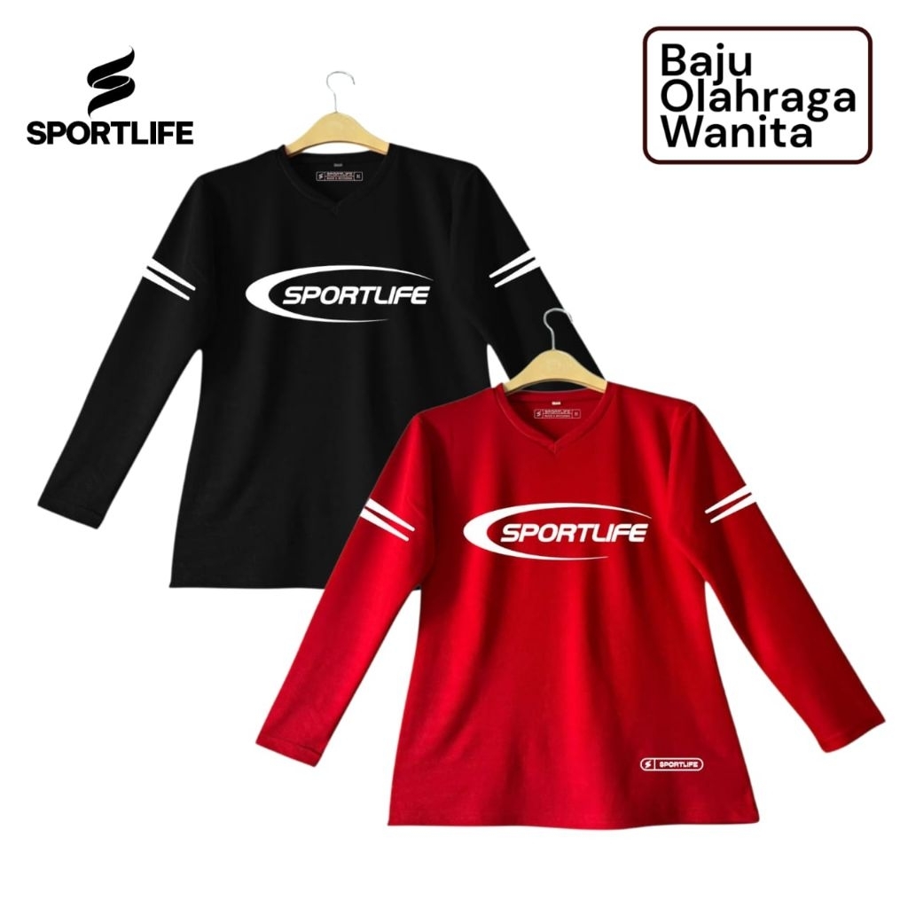 Baju Atasan Olahraga Wanita Muslim Baju Senam Dry Fit Fitness Zumba Aerobic Running Cepat Kering Lem