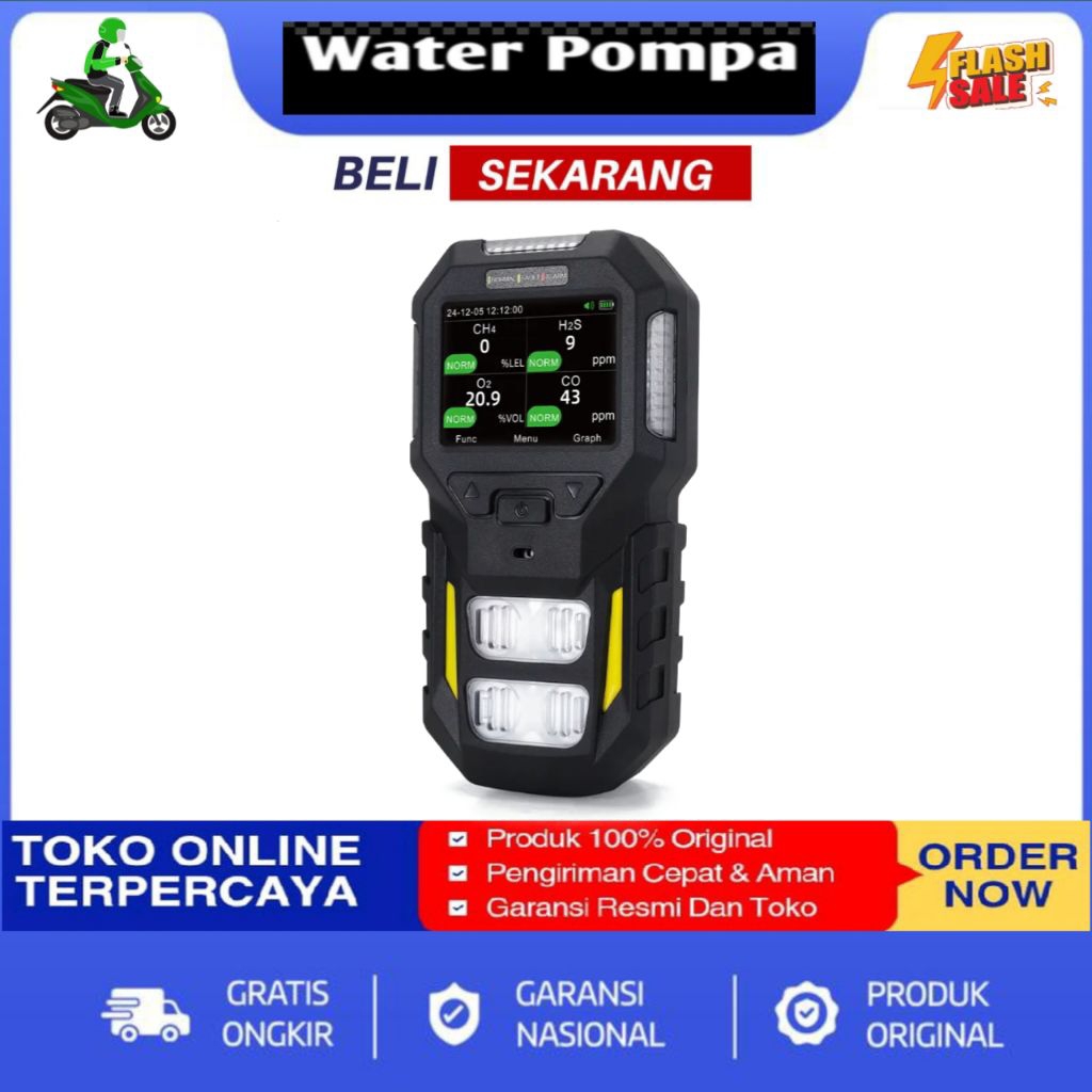 Portable Multi Gas 4in1 Gas Detector Bosean BT-BX402 Multi 4 Alarm Mode (LEL O2 CO H2S)