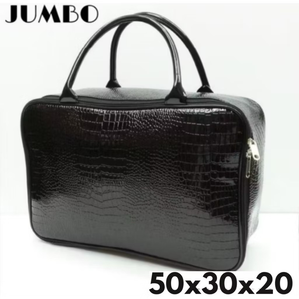 Tas Traveling Wanita/Travel Bag Jumbo Premium Motif Croco/Tas Pakaian Jumbo