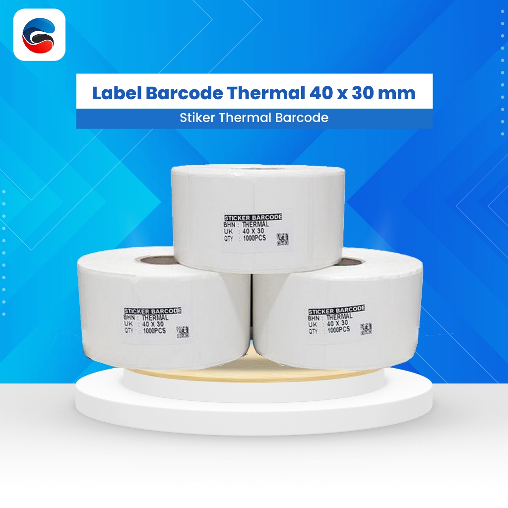 Label Barcode Thermal 40 x 30 mm 40x30mm Stiker Thermal