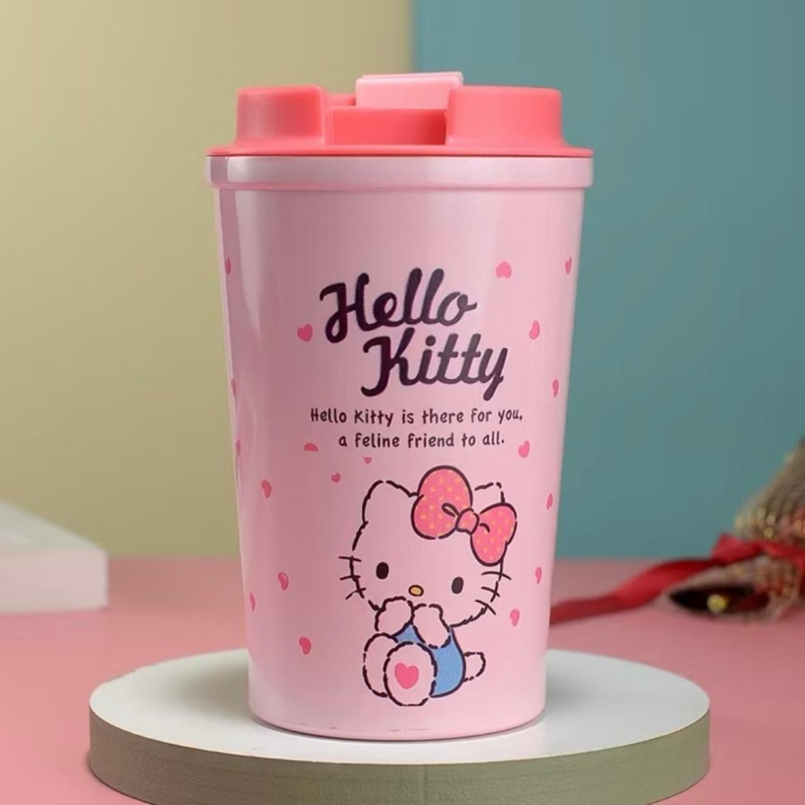 Termos Kopi Travel Mug Anti Tumpah / Mug Kopi Karakter Sanrio Tahan Panas Dan Dingin
