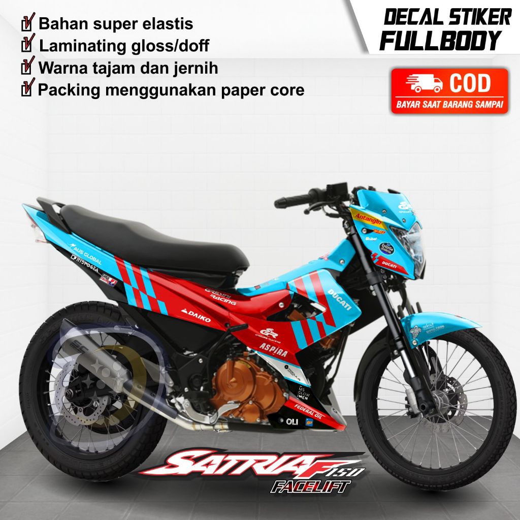 Stiker Satria Fu Facelift 2014 Decal Satria Fu Facelift Stiker Satria Fu 150 facelift Gresini