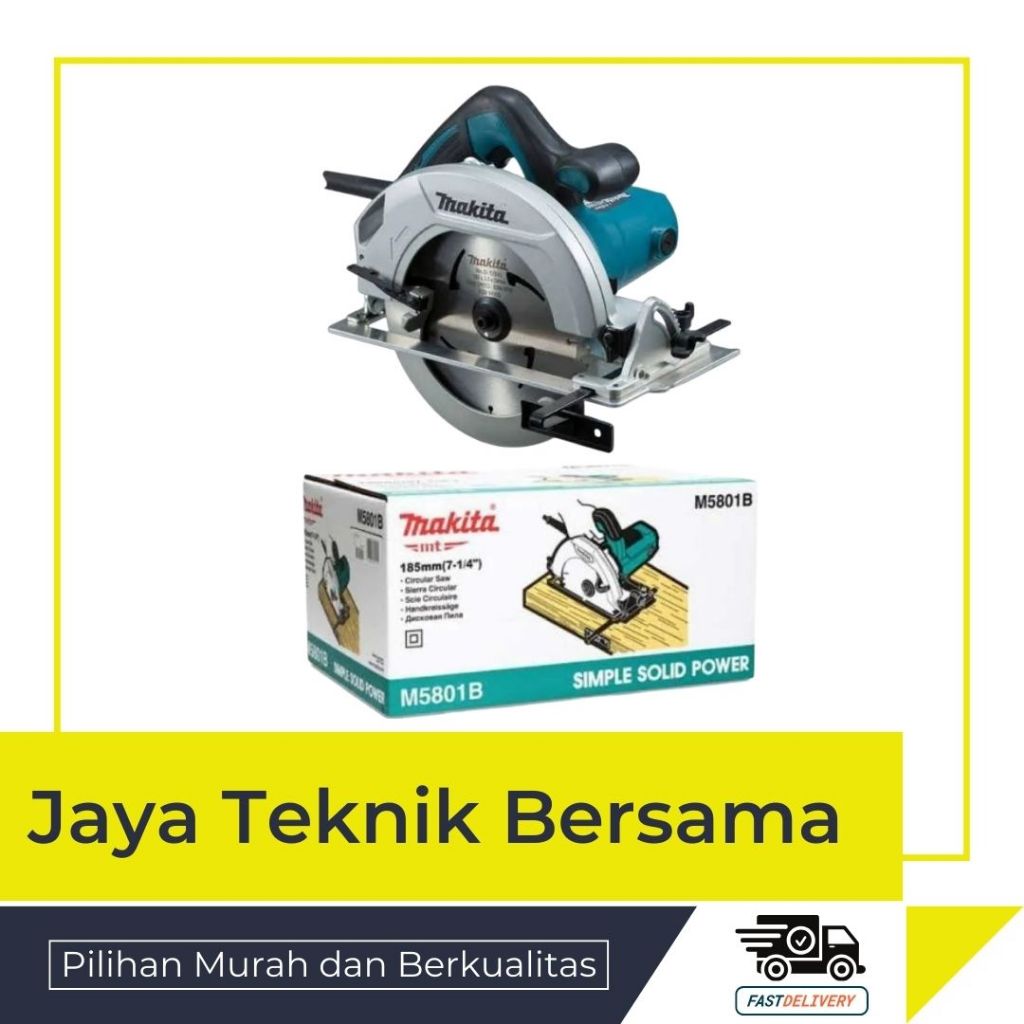 MAKITA 5801B MESIN POTONG KAYU BULAT 7 INCH GERGAJI CIRCULAR SAW 7'' SERKEL 7''