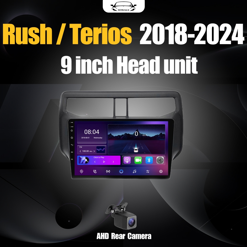 Android 15 Head Unit 9" IPS For Toyota Rush/Terios 2018-2024 Head Unit 8 Chip Nuklir 8+64GB/8+128GB 