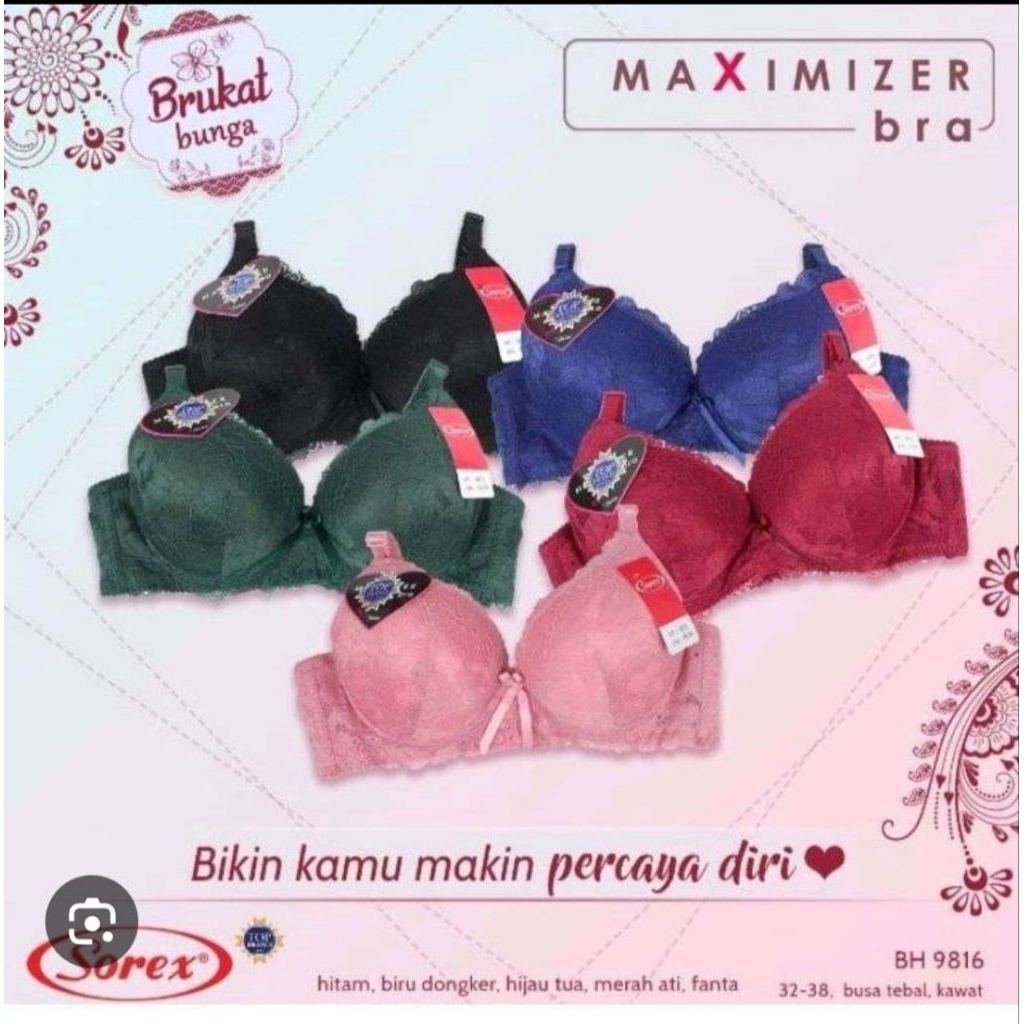 SOREX 100% ORIGINAL BRA BRUKAT BUSA TEBAL/PUSH UP BRA