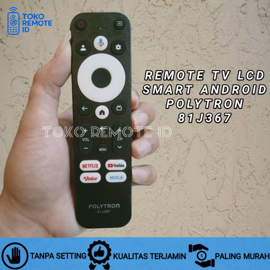 REMOT REMOTE TV LED POLYTRON SMART ANDROID 81J367