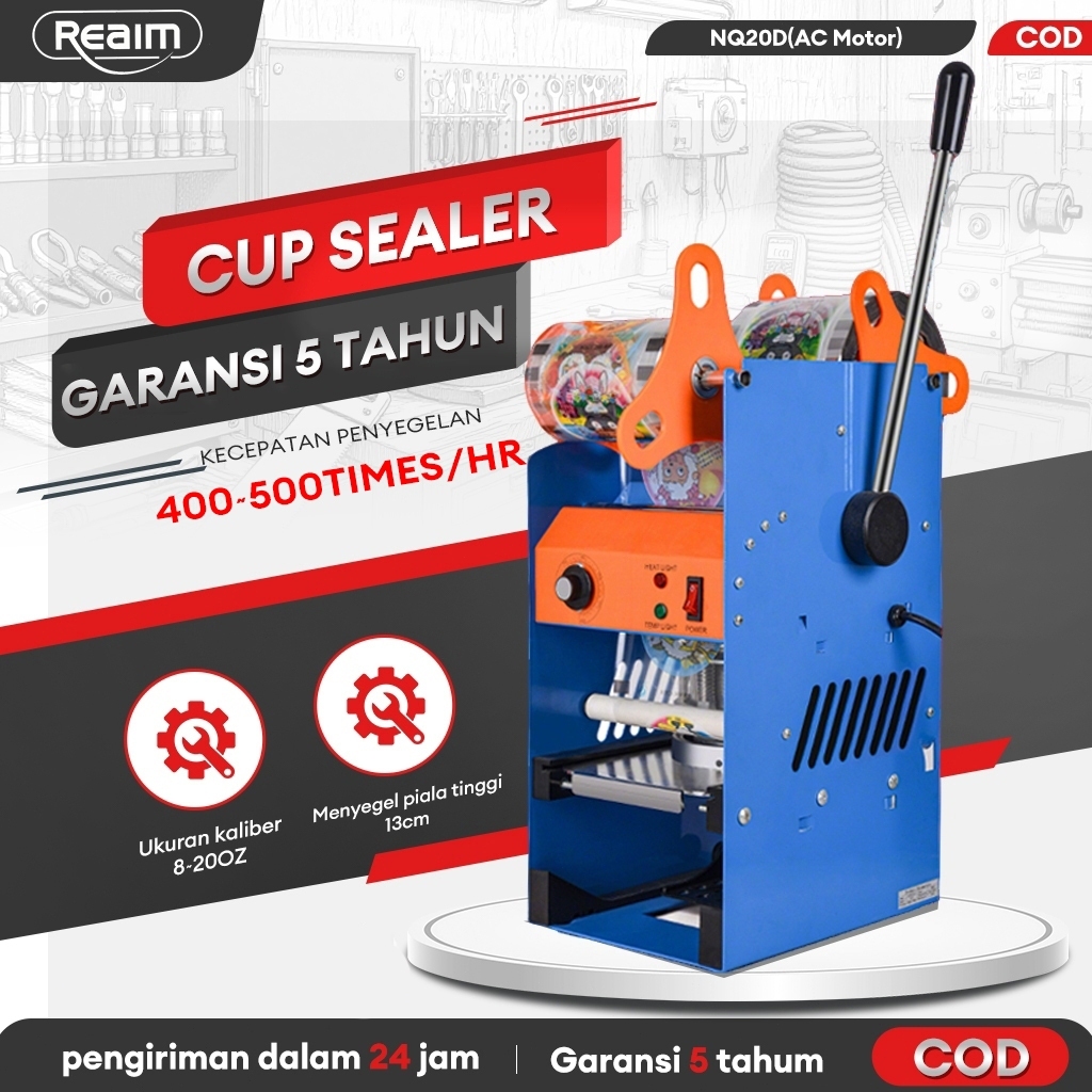 Reaim Mesin Cup Sealer Mesin Cup Press 8-20 Oz Original Mesin Press Cup Mesin Press Gelas Plastik Se