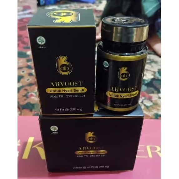 Pil Hitam ABVOOST ORI isi 40 Pil
