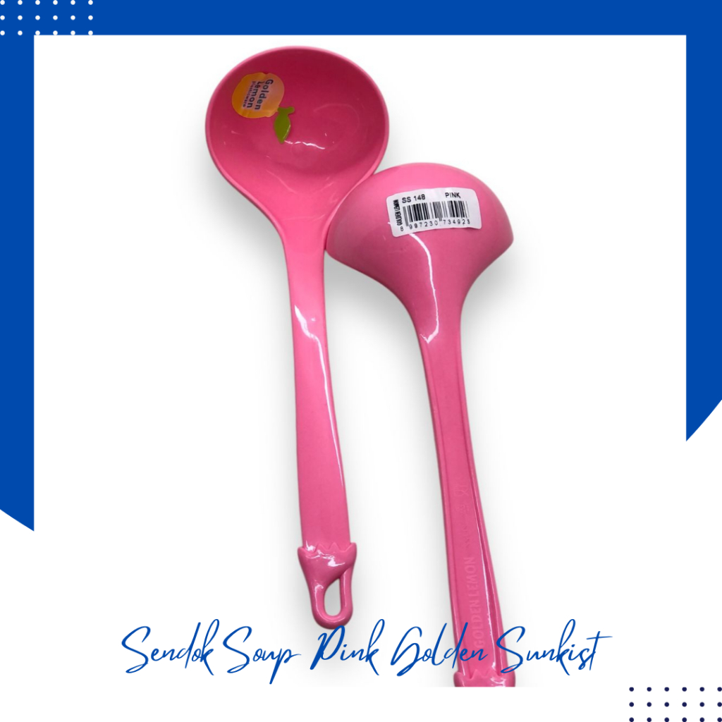 Sendok Soup Pink Golden Lemon Plastik Centong SS-148/SS-147 Lusinan 12pcs