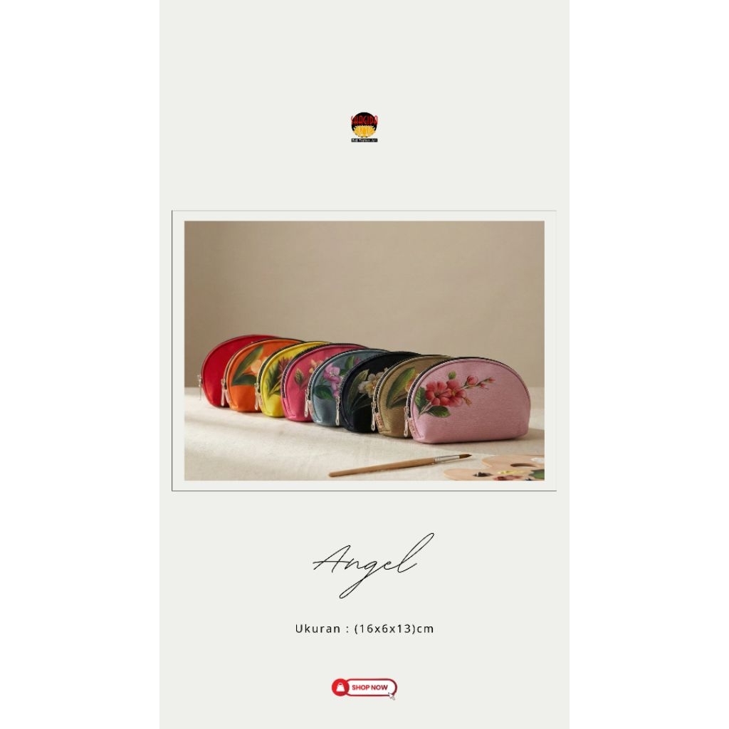 Pouch Make Up / Dompet Kosmetik Lukis Angel SHAGIDA • Souvenir & Oleh - oleh Khas Bali