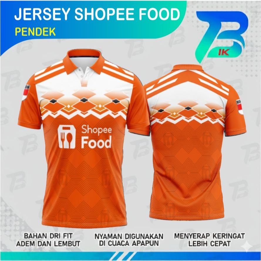 JERSEY WANGKI SHOPEE FOOD PENDEK / KAOS KERAH SHOPEE FOOD DRYFIT / WANGKI SHOPEE FOOD LENGAN PENDEK