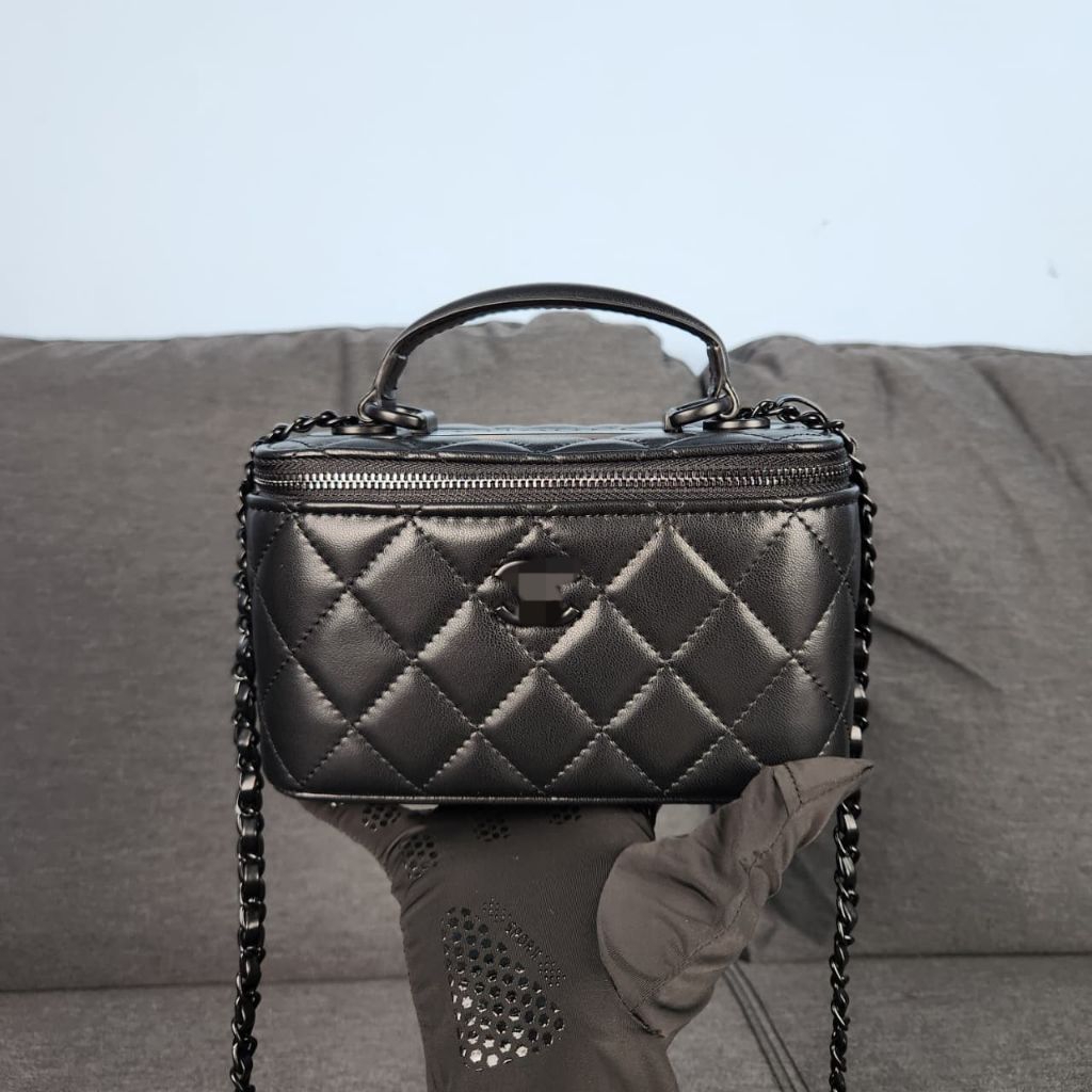 Cheryss C0028 Tas Top Handle Vanity Ch4in  HITAM ~Series AP•14•72~