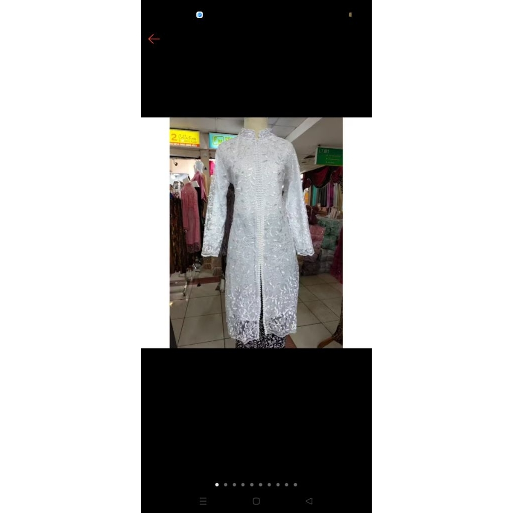 baju kebaya putih brokat