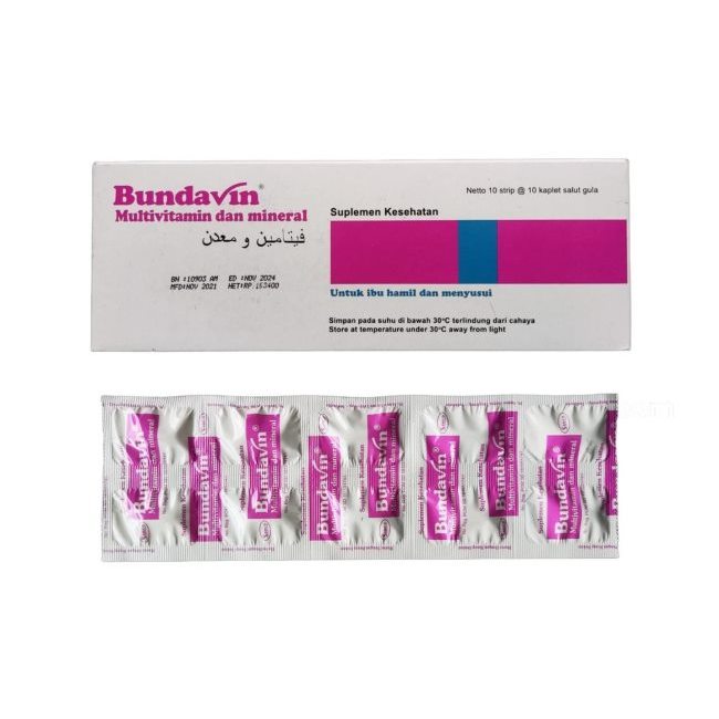 BUNDAVIN MULTIVITAMIN DAN MINERAL 10 KAPLET