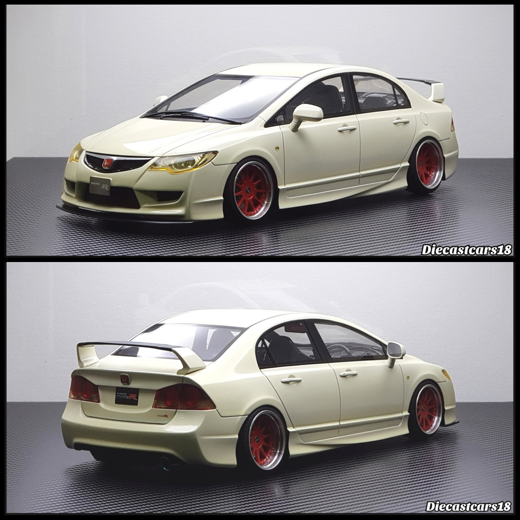 1/18 Onemodel Honda Civic FD2 White Custom Velg