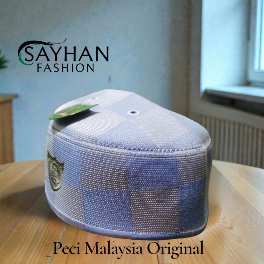 Peci malaysia terbaru original peci haji tebal bordir songkok MALAYSIA ORIGINAL motif catur