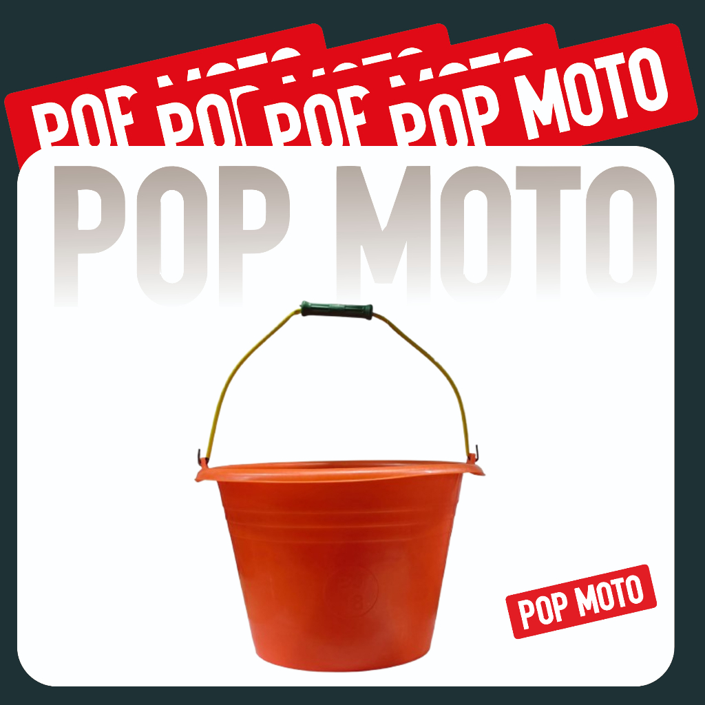 Ember Cor Kecil & Besar Orange Anti Pecah Semen / Ember Tukang / Ember Serbaguna