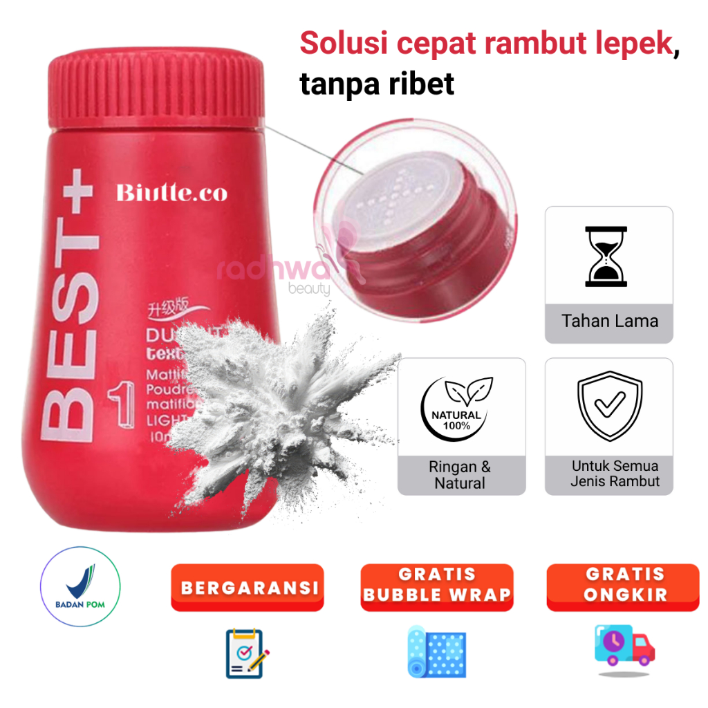 Best Hair Powder Pria Wanita Edition Hair Styling Bedak Rambut Texture Mattifying Penambah Volume Ra