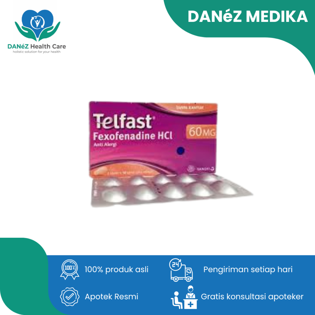 TELFAST 10 TAB 60GRAM UNTUK MENGOBATI GEJALA ALERGI