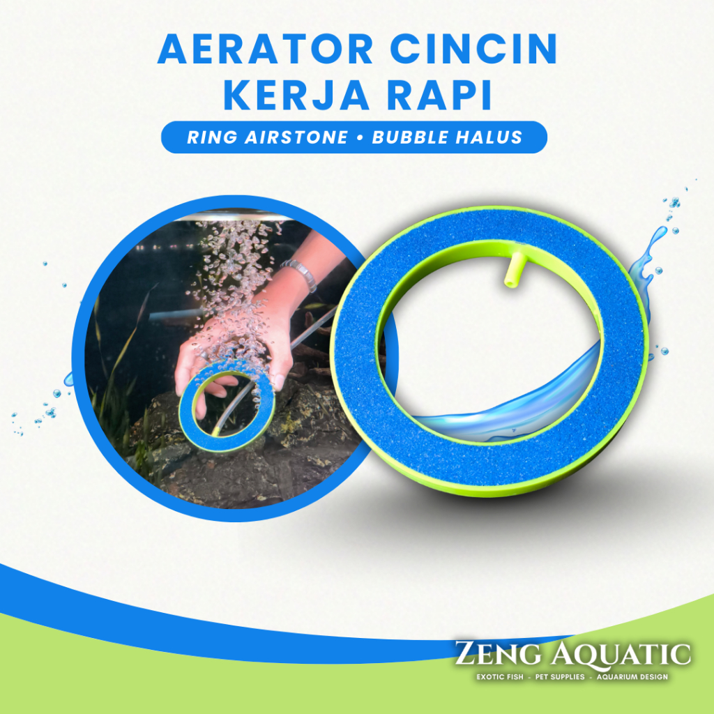 Batu Aerator Cincin Donat 3 4 5 Inch Airstone Ring Bubble Halus Aquarium Kolam Bioflok
